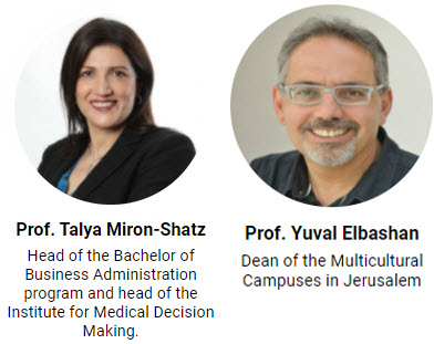 Prof. Talya Miron-Shatz and Prof. Yuval Elbashan