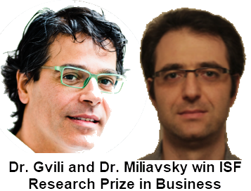 Gvili and Miliavsky win ISF Prize