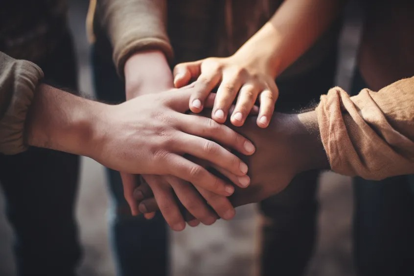 ידיים משולבות - טראומה